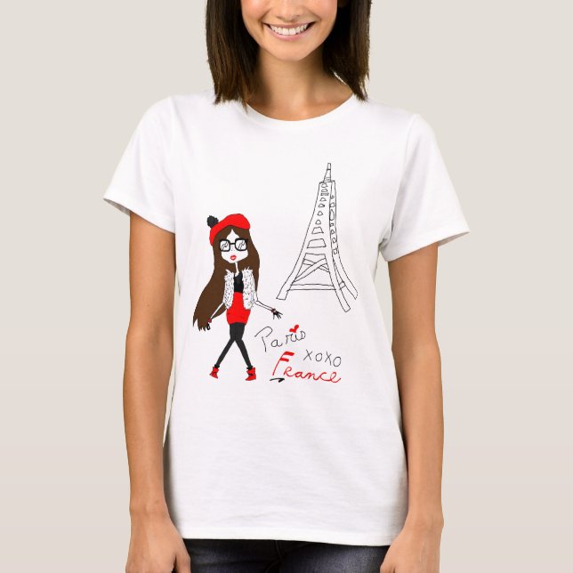 Paris flicka tee (Framsida)