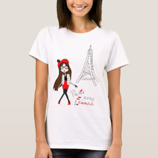 Paris flicka tee shirt