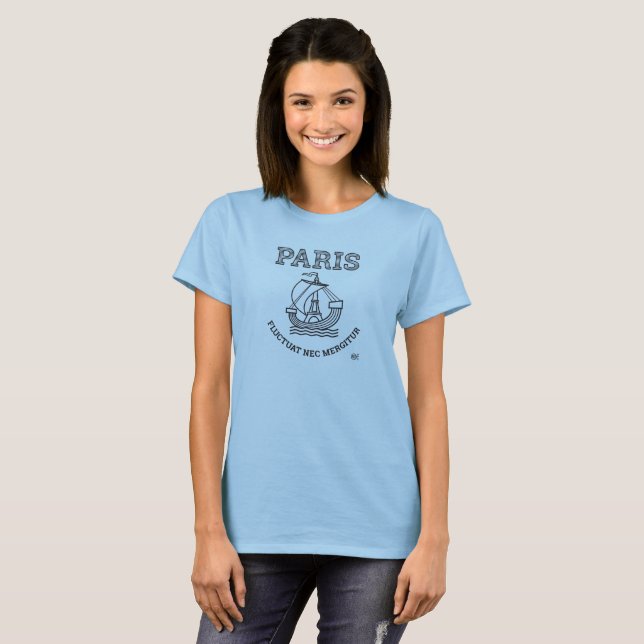 PARIS "Fluctuat nec mergitur" Tee (Hel framsida)