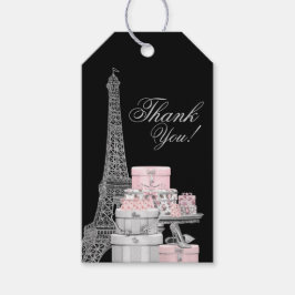 Paris Födelsedagsfest Favor Presentetikett