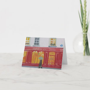 PARIS FÖNSTER SOM SHOPPAR NOTECARD KORT