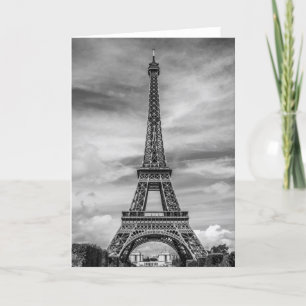 Paris för svart- & vitEiffel torn frankriken Kort