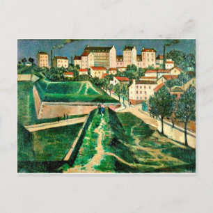 Paris Fortification by C.R.W. Nevinson, 1913 Vykort