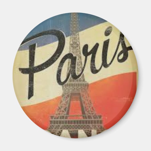 Paris France Vintage Magnet (Framsidan)