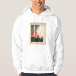 Paris, Frankrike - 1960-talets inspirerade grafik Hoodie
