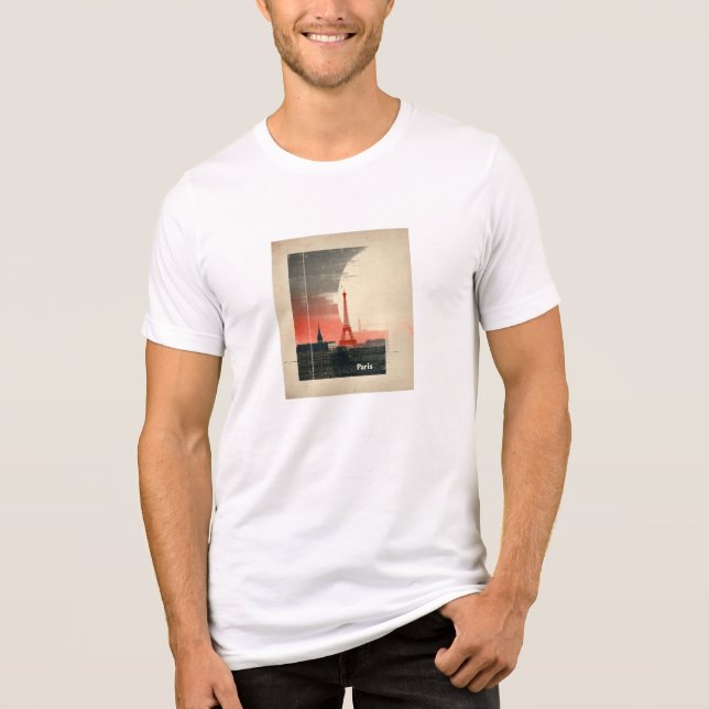 Paris, Frankrike - 1960-talets inspirerade grafik T Shirt (Framsida)
