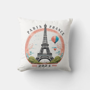 Paris Frankrike 2024 Dekorativ kudde, Eiffel Torn Kudde