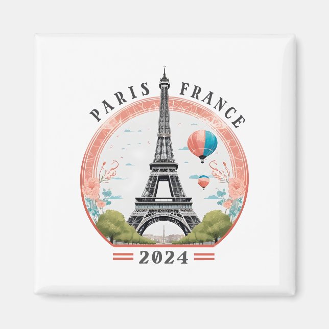 Paris Frankrike 2024 Fleece Blankets, Eiffel Torn Magnet (Framsidan)