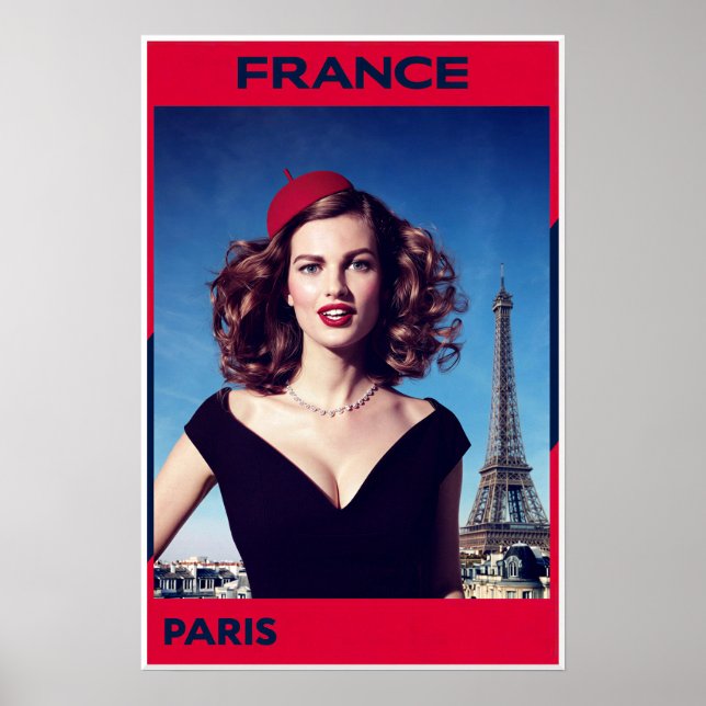 Paris, Frankrike affisch (Framsidan)