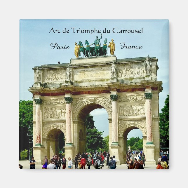 Paris Frankrike - Arc de Triomphe du Carrousel Magnet (Framsidan)