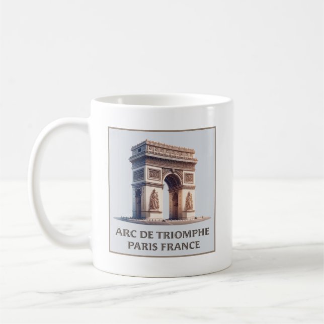 Paris Frankrike Arc de Triomphe Kaffemugg (Vänster)