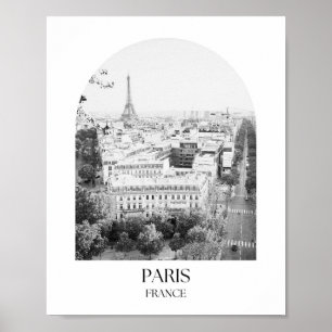 Paris Frankrike Arch Photo Print Poster