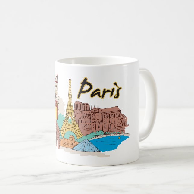 Paris Frankrike Berömd City Kaffemugg (Framsida höger)