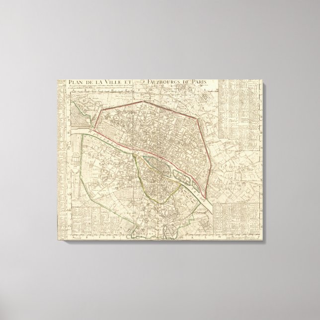 Paris Frankrike Canvastryck (Framsida)