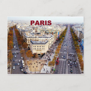 Paris Frankrike Champs Elysee (St.K) Vykort