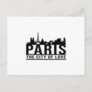 Paris Frankrike City Cityscape Skyline Gift Idea Vykort