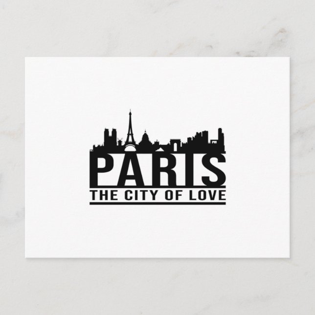 Paris Frankrike City Cityscape Skyline Gift Idea Vykort (Framsida)