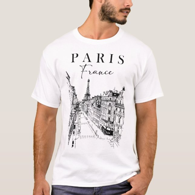 Paris Frankrike City i Kärlek Paris Traveling Pari T Shirt (Framsida)
