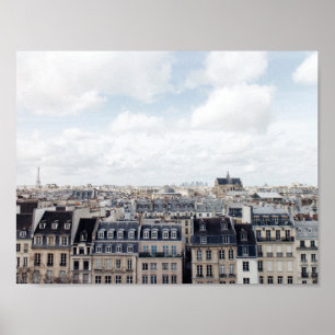 Paris Frankrike Cityscape Poster