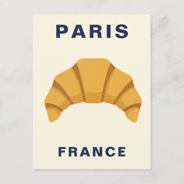 Paris Frankrike Croissant Fransk Mat Bageri Vykort (Framsida)