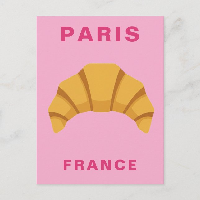 Paris Frankrike Croissant Fransk Mat Bageri Vykort (Framsida)