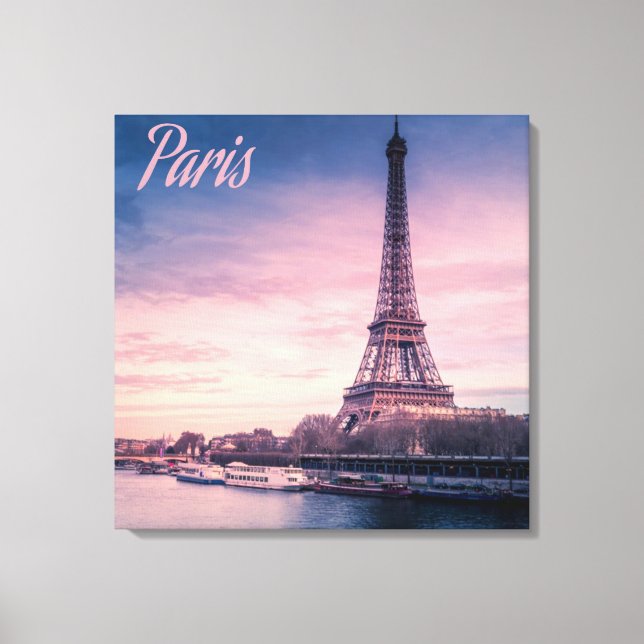 Paris Frankrike eiffel torn Canvastryck (Framsida)