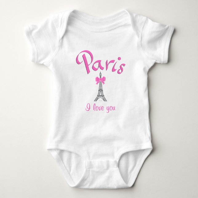 Paris, Frankrike Eiffel Torn Cute Tee (Framsida)