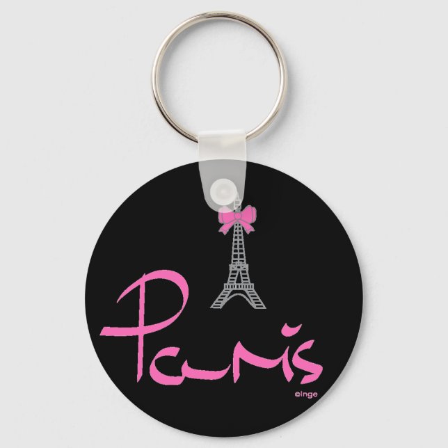Paris,-Frankrike, Eiffel Torn, Fransk Nyckelring (Framsida)