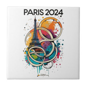 Paris Frankrike Eiffel Torn Gift Kakelplatta