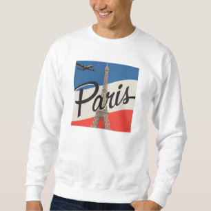 Paris Frankrike Eiffel Torn Lång Ärmad Tröja