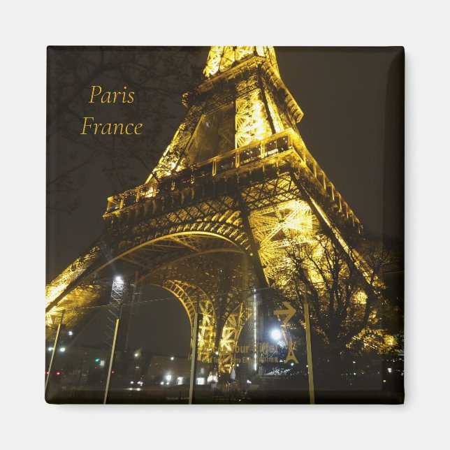 Paris Frankrike Eiffel Torn. Magnet (Framsidan)