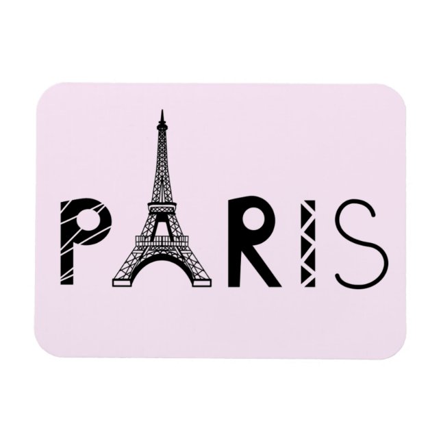 Paris, Frankrike | Eiffel Torn Magnet (Horisontell)