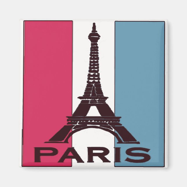 Paris, Frankrike, Eiffel Torn Magnet (Framsidan)