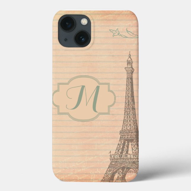 Paris Frankrike Eiffel Torn Monogram IPAD Air Case (Baksida)