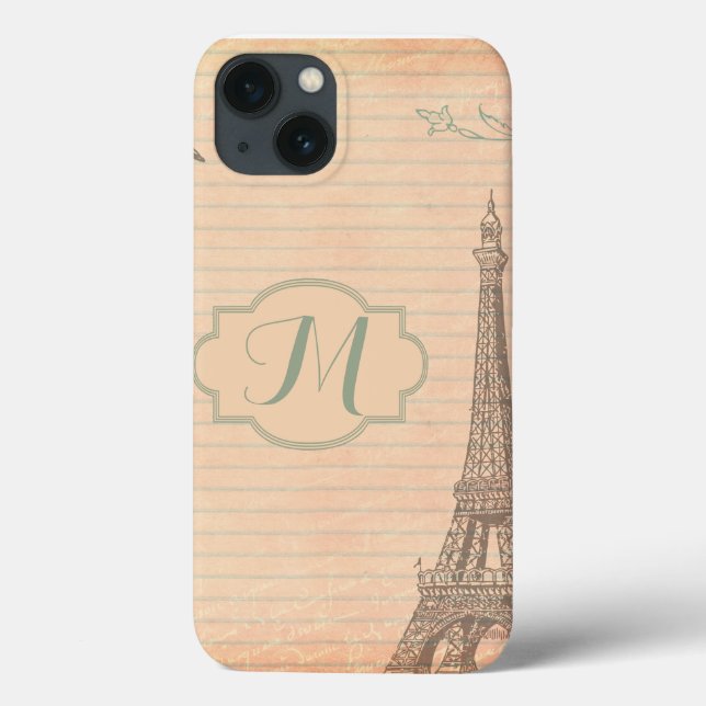 Paris Frankrike Eiffel Torn Monogram IPAD-ärende (Baksida)