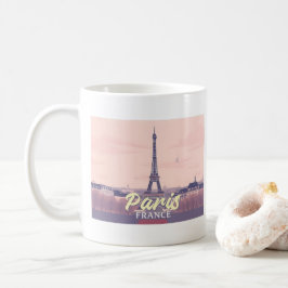Paris Frankrike Eiffel Torn Pastel Travel Design Kaffemugg