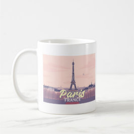 Paris Frankrike Eiffel Torn Pastel Travel Design Kaffemugg