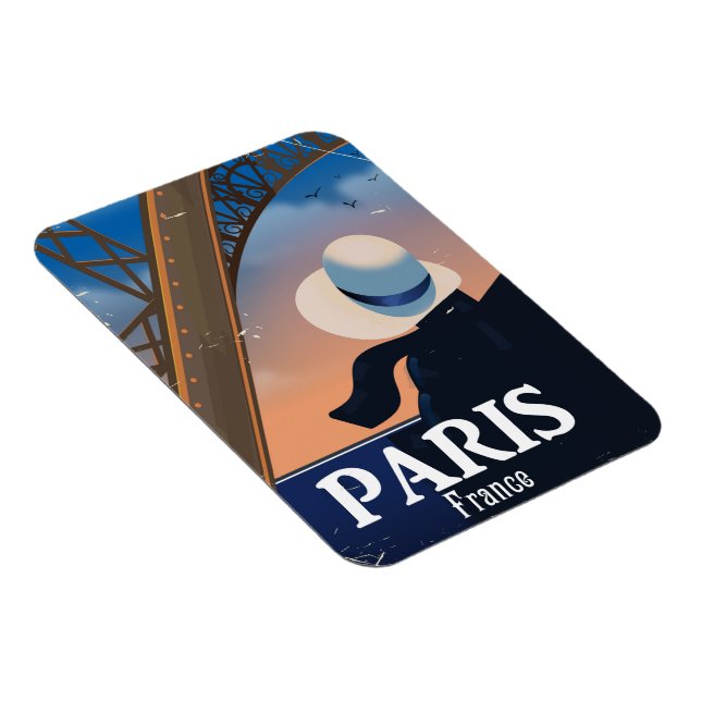 Paris Frankrike Eiffel torn reseaffisch Magnet (Högersidan)