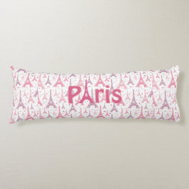 Paris Frankrike Eiffel Torn Rosa Lila Europa Kroppskudde