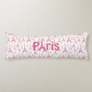 Paris Frankrike Eiffel Torn Rosa Lila Europa Kroppskudde