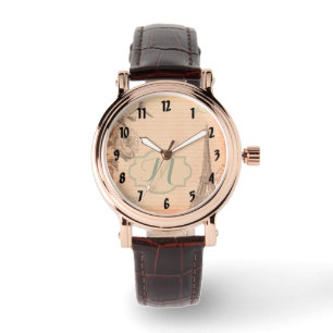 Paris Frankrike Eiffel Torn Sha Monogram Wrist Wat Armbandsur