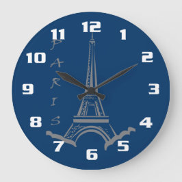 PARIS Frankrike Eiffel Torn Stor Klocka