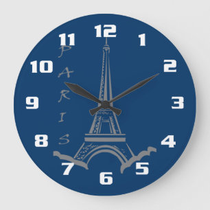 PARIS Frankrike Eiffel Torn Stor Klocka