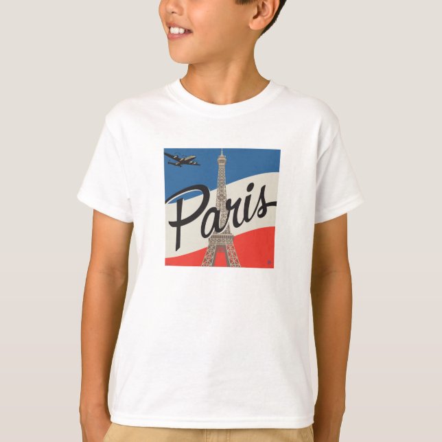 Paris Frankrike | Eiffel Torn T Shirt (Framsida)