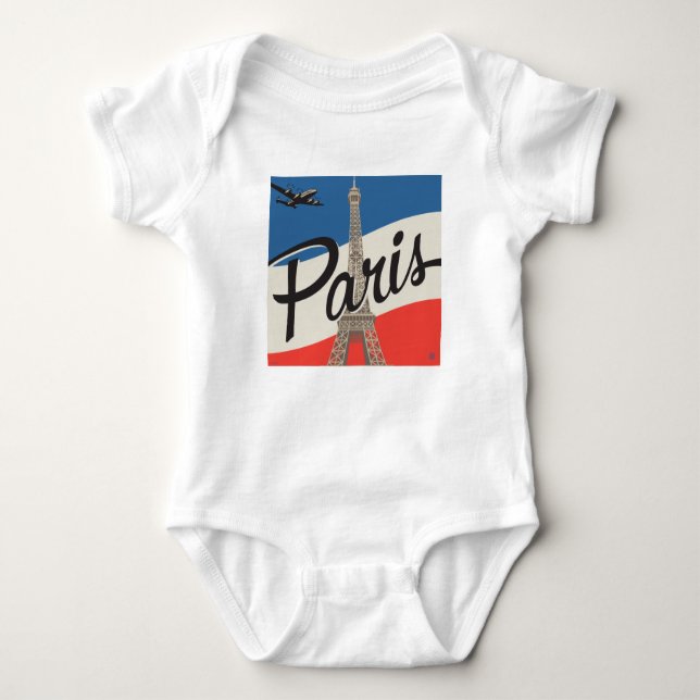 Paris Frankrike | Eiffel Torn T Shirt (Framsida)