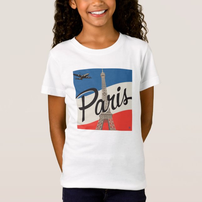 Paris Frankrike | Eiffel Torn T Shirt (Framsida)