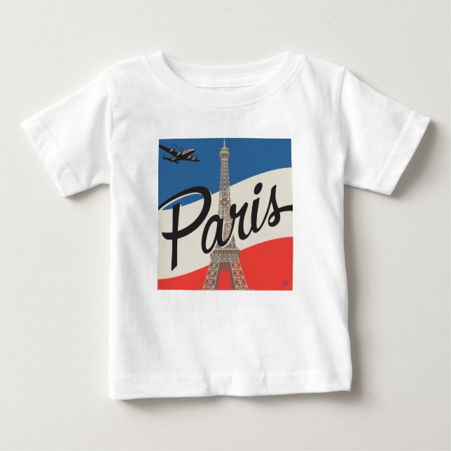 Paris Frankrike | Eiffel Torn T Shirt (Framsida)