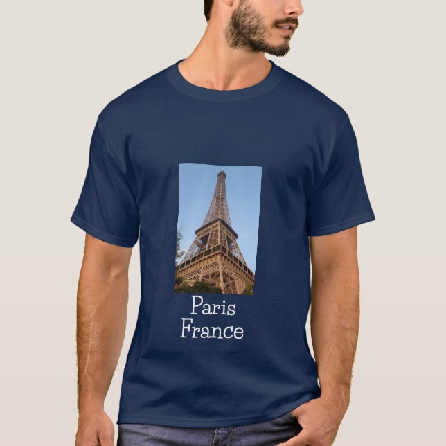 Paris Frankrike Eiffel Torn T-Shirt 2 (Framsida)