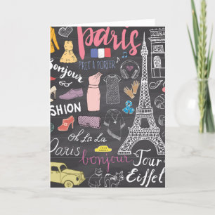 Paris Frankrike Eiffel Torn Tack Kort