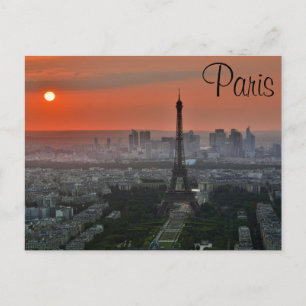 Paris Frankrike - Eiffel torn Travel Vykort